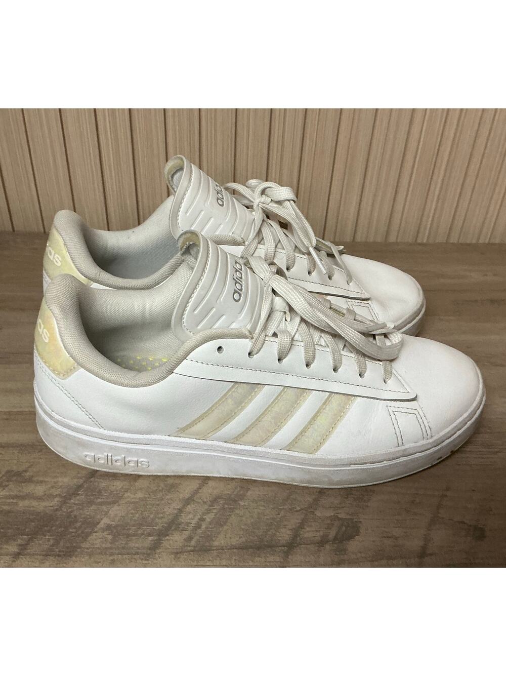 Adidas Grand Court Alpha GY7056 Women's White Leather Sneakers Size 9